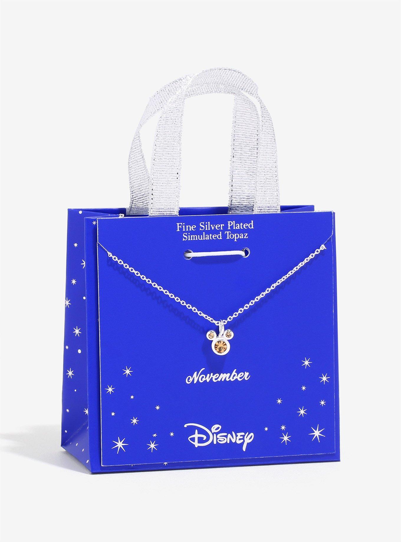 Disney Mickey Mouse November Topaz Birthstone Necklace, , hi-res
