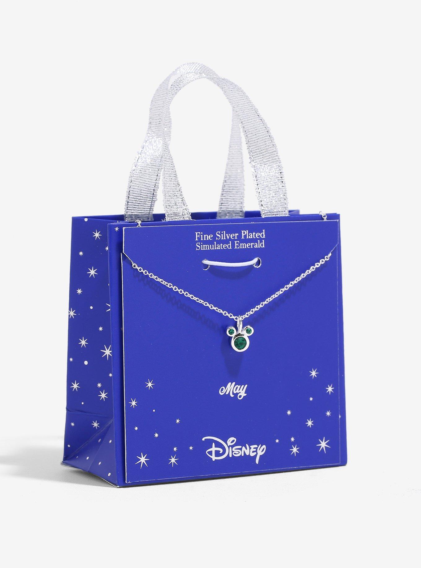 Disney Mickey Mouse May Emerald Birthstone Necklace, , hi-res