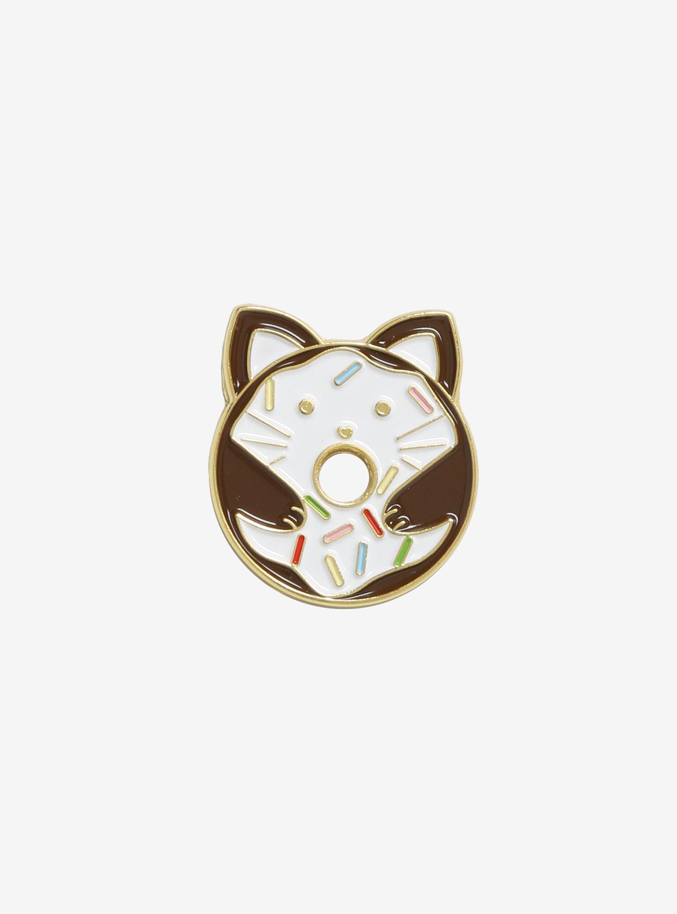 Donut Cat Enamel Pin, , hi-res