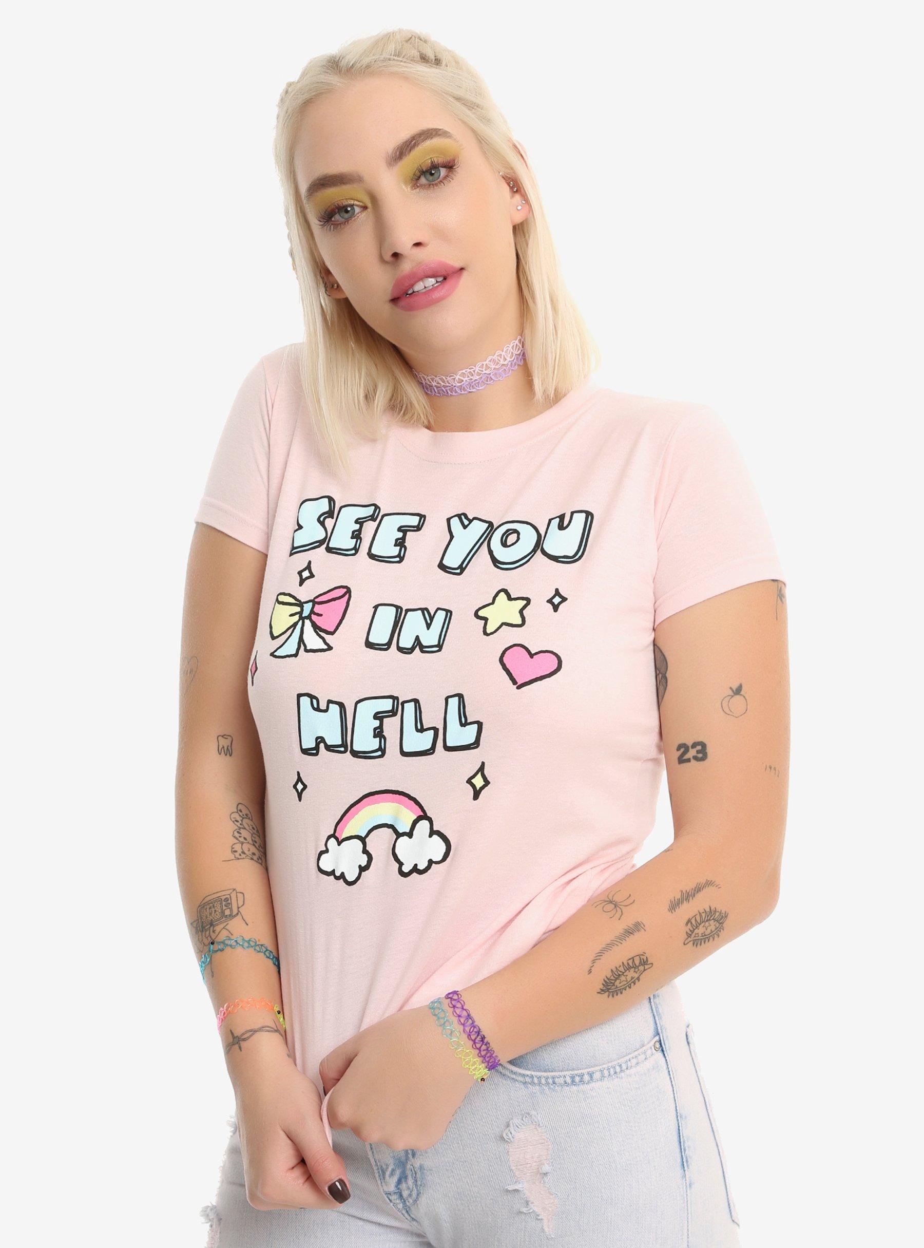 See You In Hell Girls T-Shirt, LIGHT PINK, hi-res