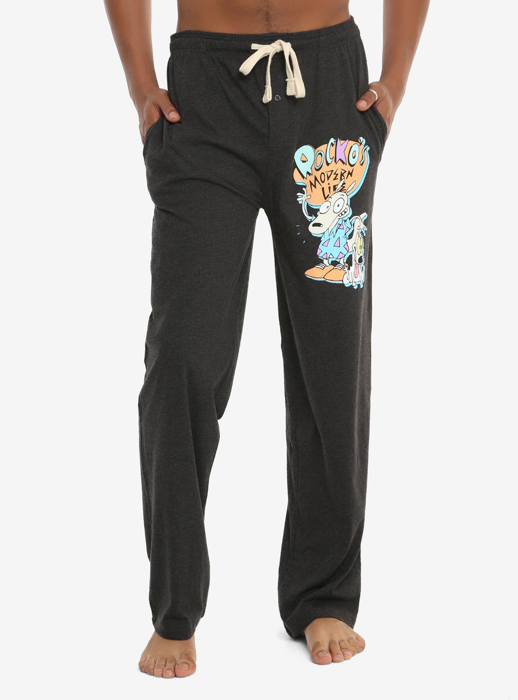 Rocko's Modern Life Rocko & Spunky Guys Pajama Pants, BLACK, hi-res