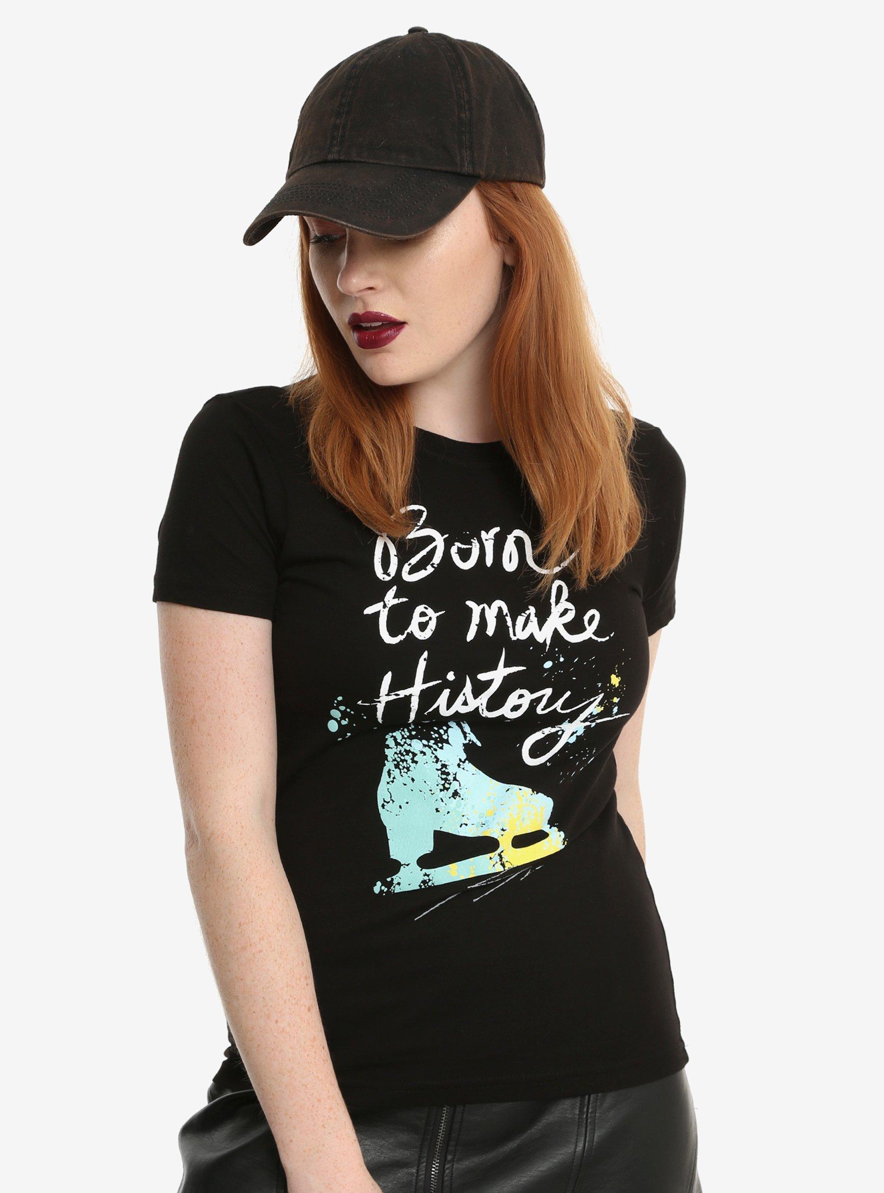 Yuri!!! On Ice Born To Make History Girls T-Shirt, BLACK, hi-res