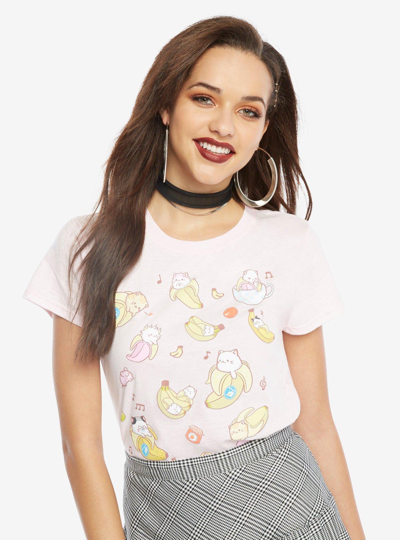 Bananya Toss Bananya Girls T-Shirt, LIGHT PINK, hi-res