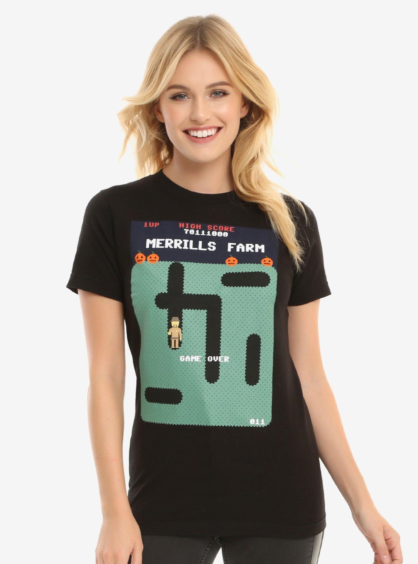 Stranger Things Merrills Farm Womens Tee, BLACK, hi-res