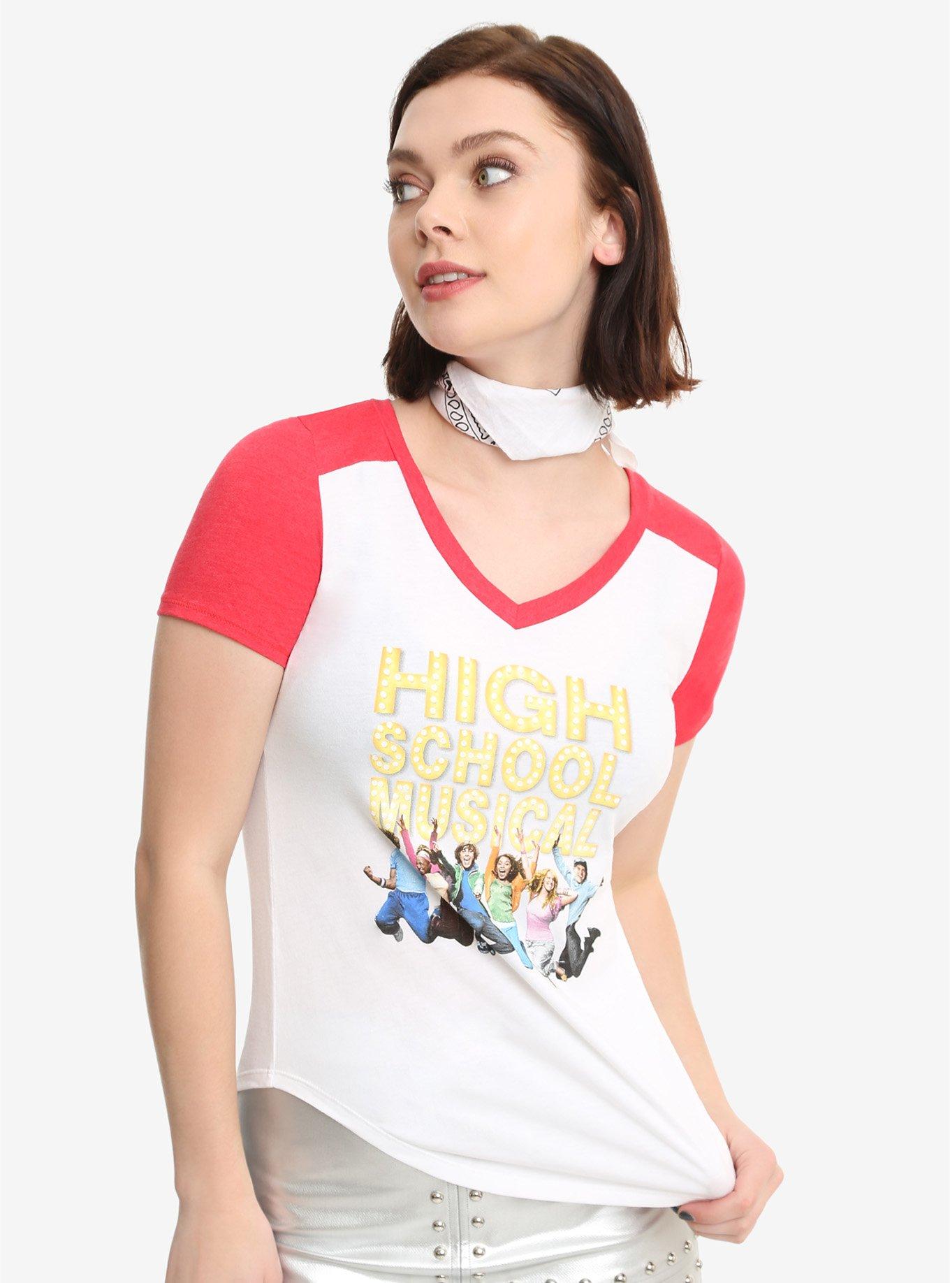 Her Universe Disney Channel Originals High School Musical Girls Short-Sleeved Raglan, WHITE, hi-res