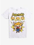 Aggretsuko Stages Of Rage T-Shirt, WHITE, hi-res