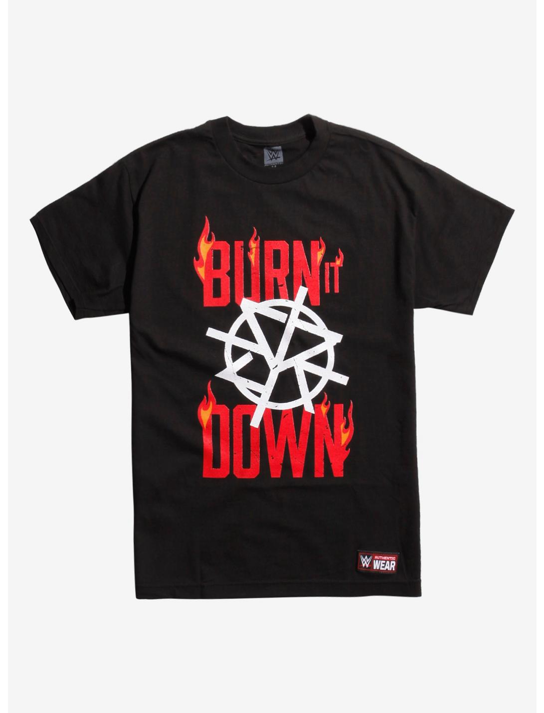 WWE Seth Rollins Burn It Down T-Shirt, BLACK, hi-res