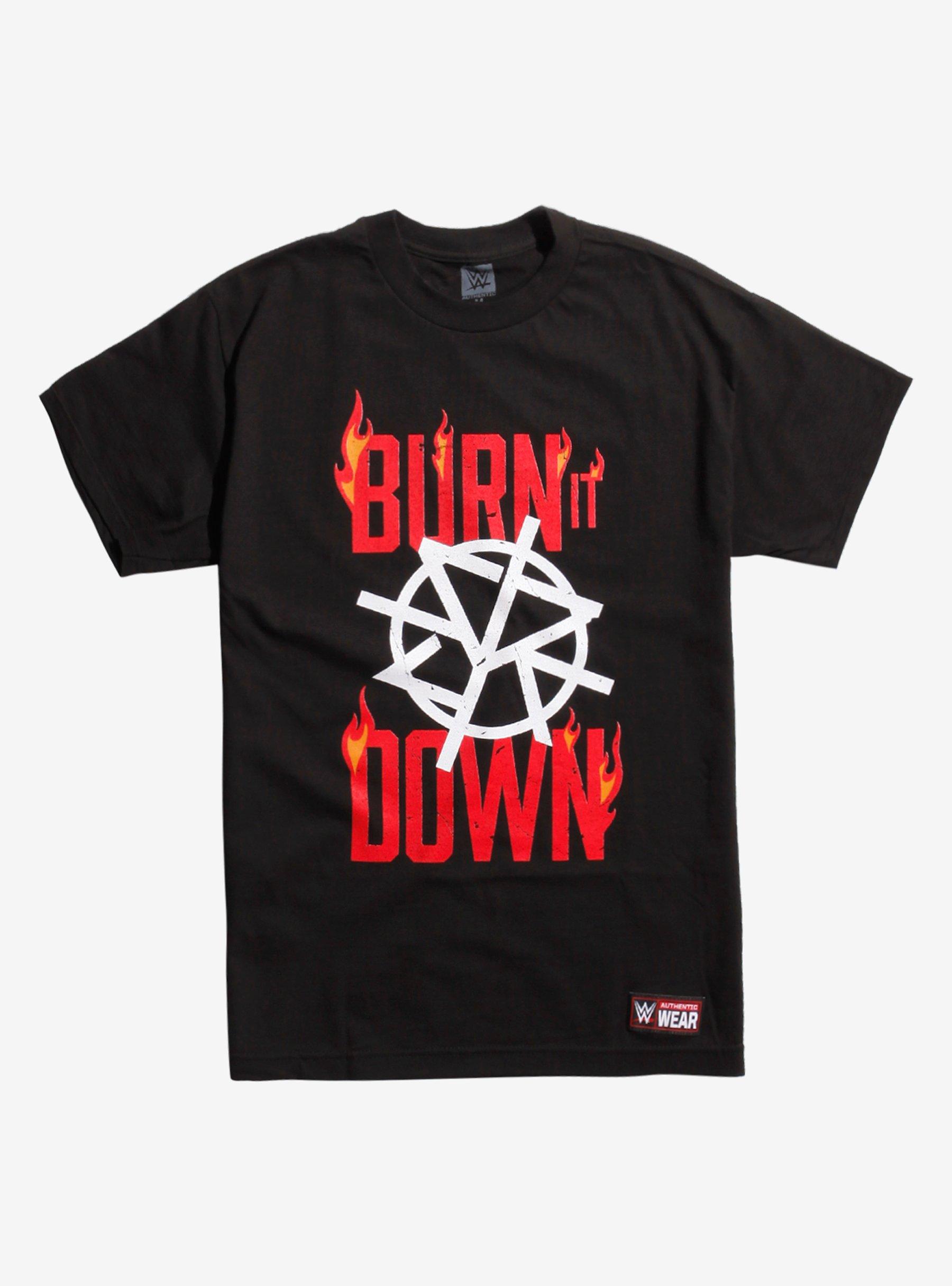 WWE Seth Rollins Burn It Down T-Shirt, BLACK, hi-res