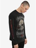 Five Finger Death Punch Rivet Skull Long-Sleeve T-Shirt, BLACK, hi-res
