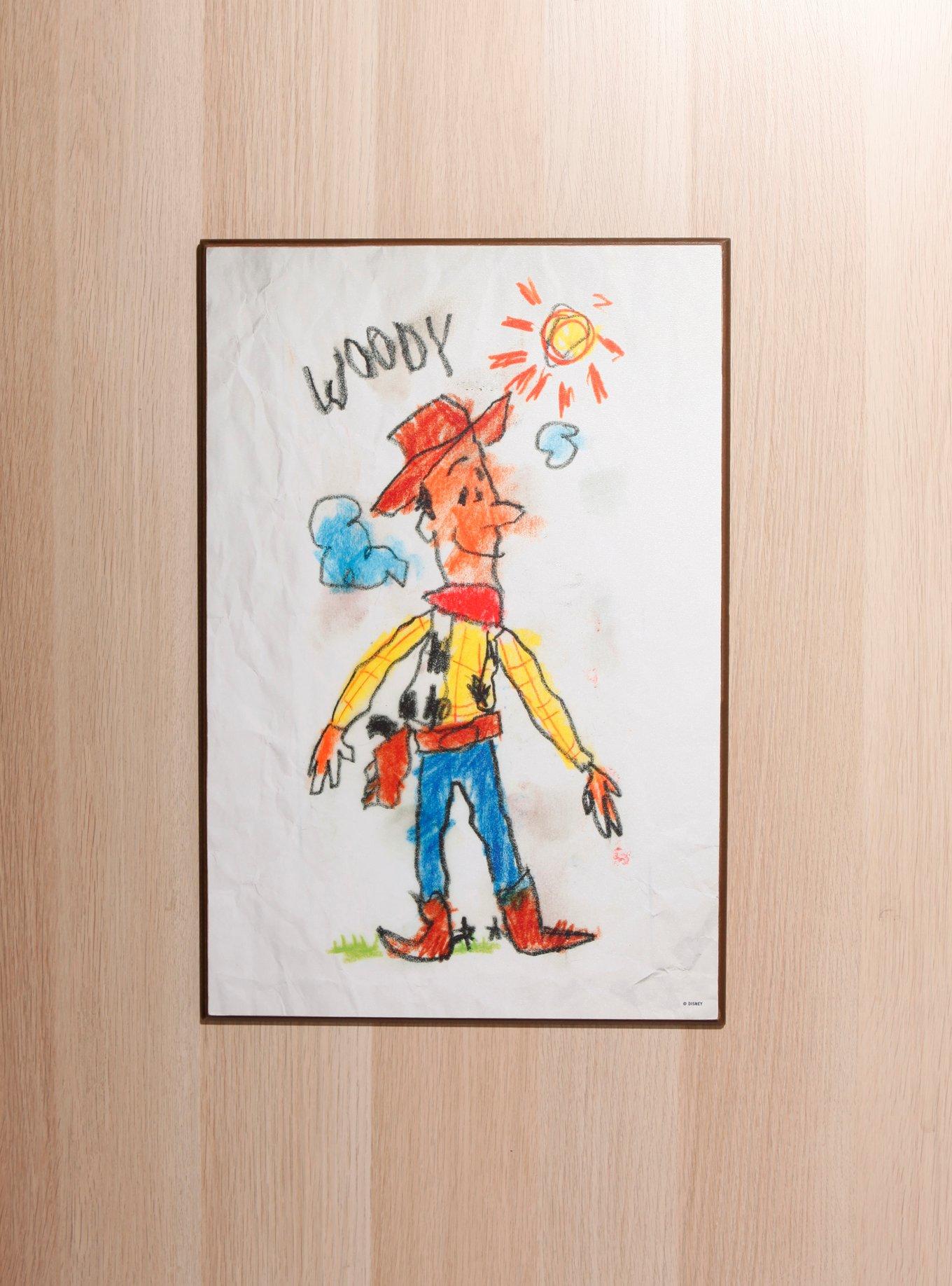 Disney Pixar Toy Story Woody Drawing Wood Wall Art, , hi-res