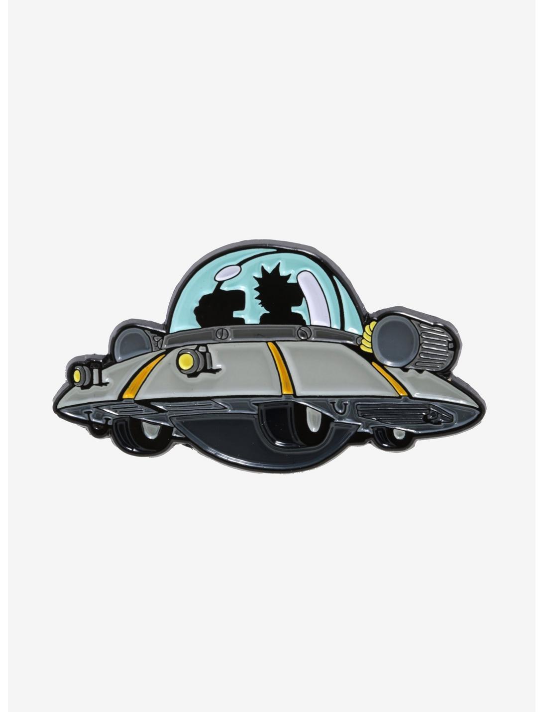 Rick And Morty Spaceship Enamel Pin, , hi-res