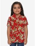 Disney Mulan Mushu & Cri-Kee Toddler Woven Button-Up - BoxLunch Exclusive, RED, hi-res