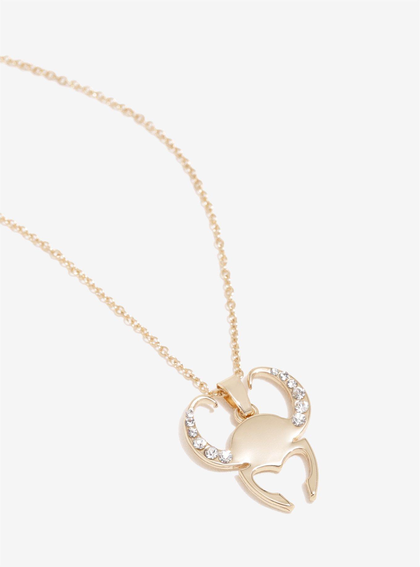 Marvel Loki Gold Helmet Necklace, , hi-res