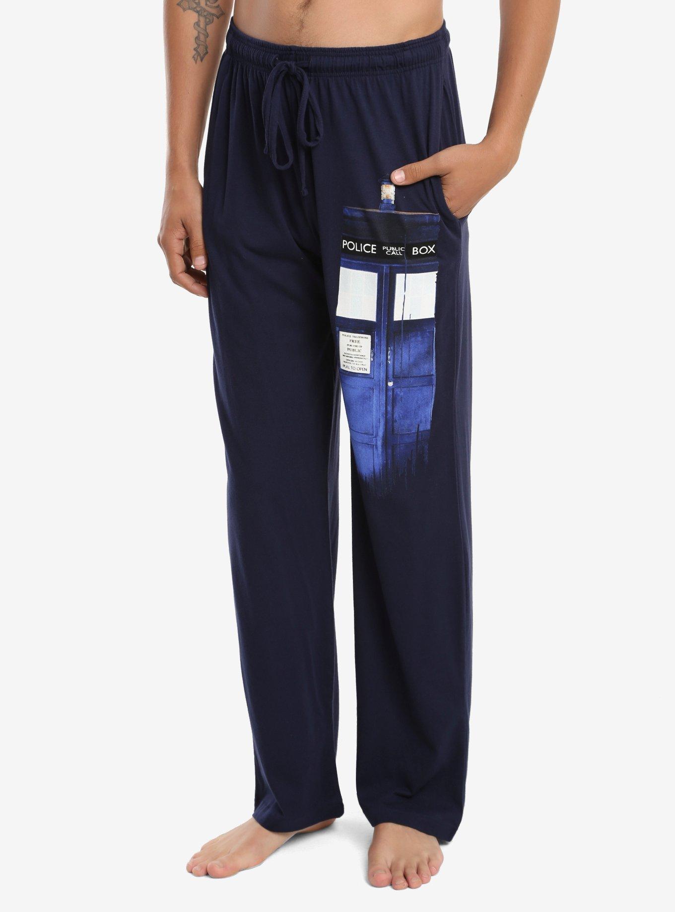 Doctor Who Materializing TARDIS Guys Pajama Pants, NAVY, hi-res