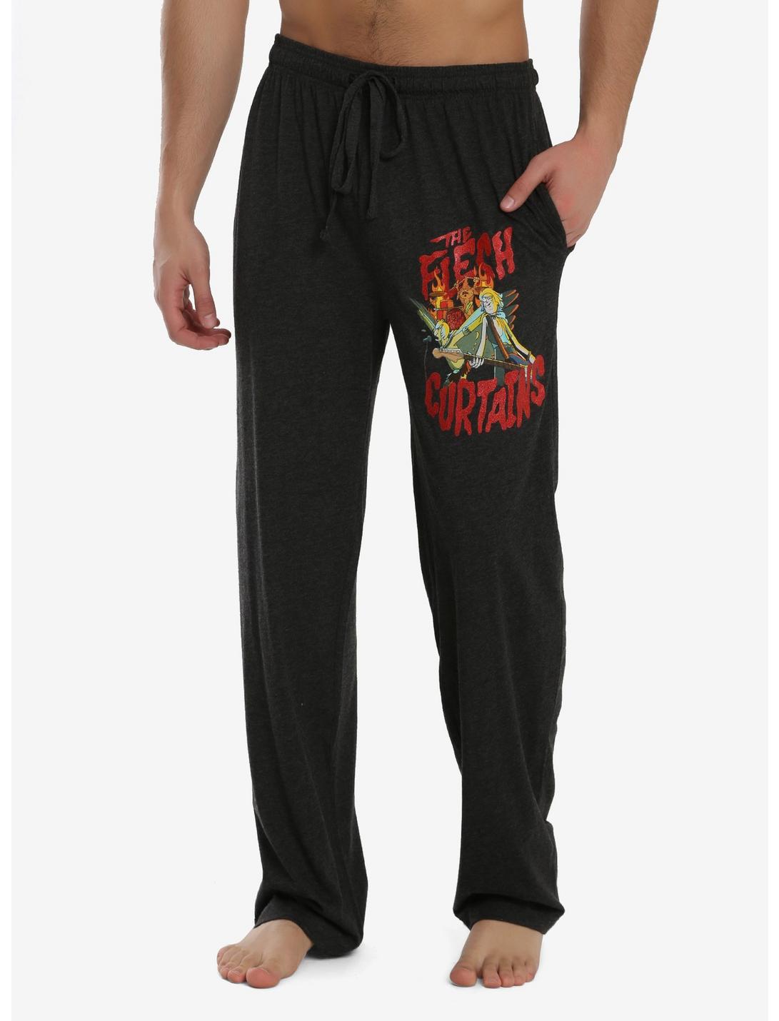 Rick And Morty The Flesh Curtains Pajama Pants, CHARCOAL HEATHER, hi-res