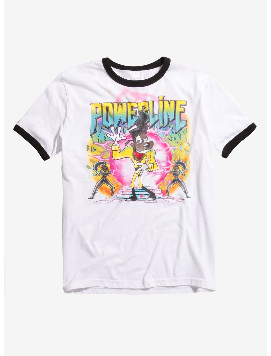 Disney A Goofy Movie Powerline Airbrushed Ringer T-Shirt, WHITE, hi-res
