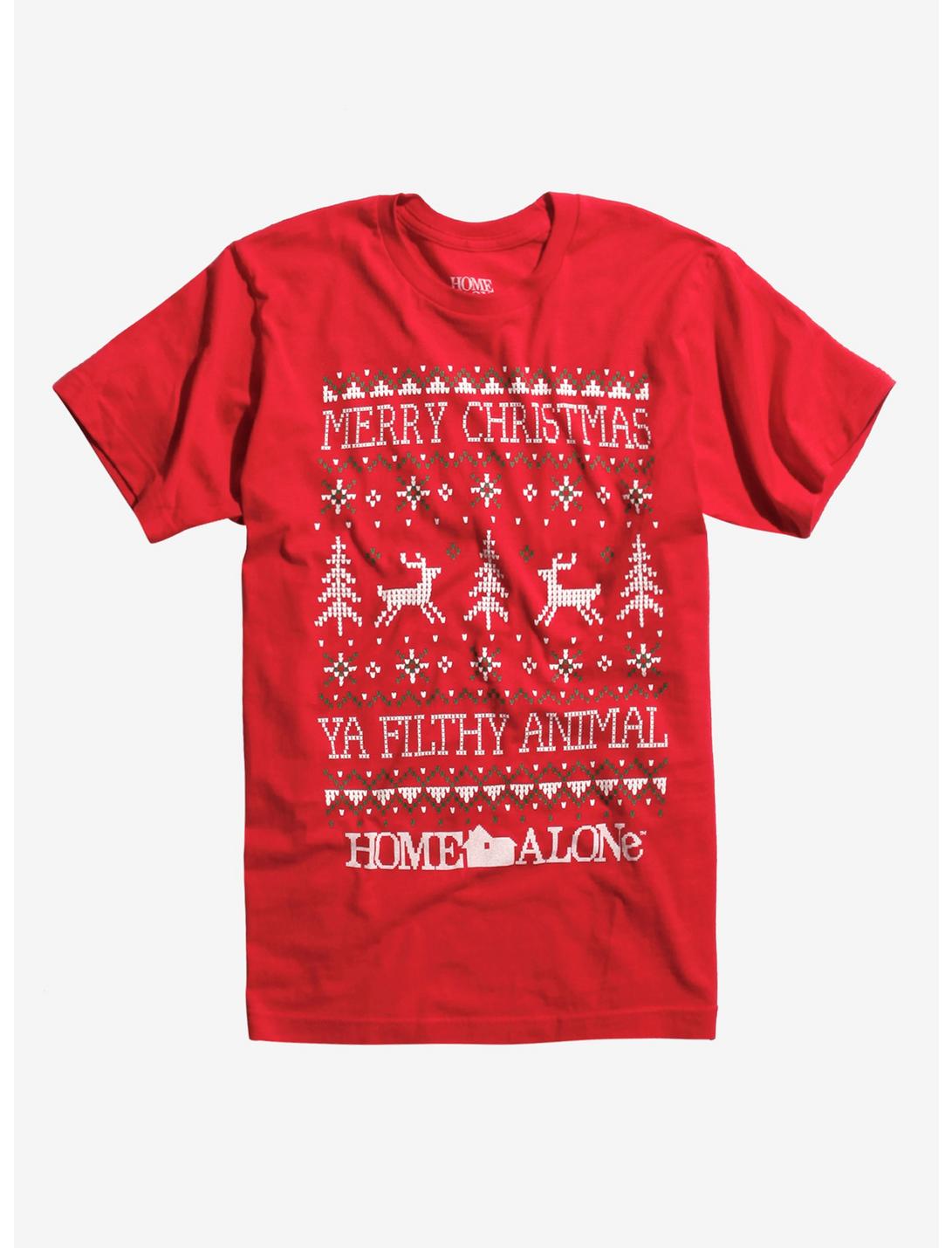 Home Alone Merry Christmas Ya Filthy Animal T-Shirt, RED, hi-res