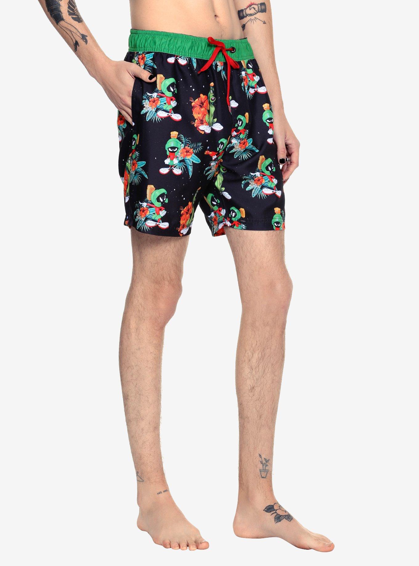Looney Tunes Marvin The Martian Swim Trunks | Hot Topic