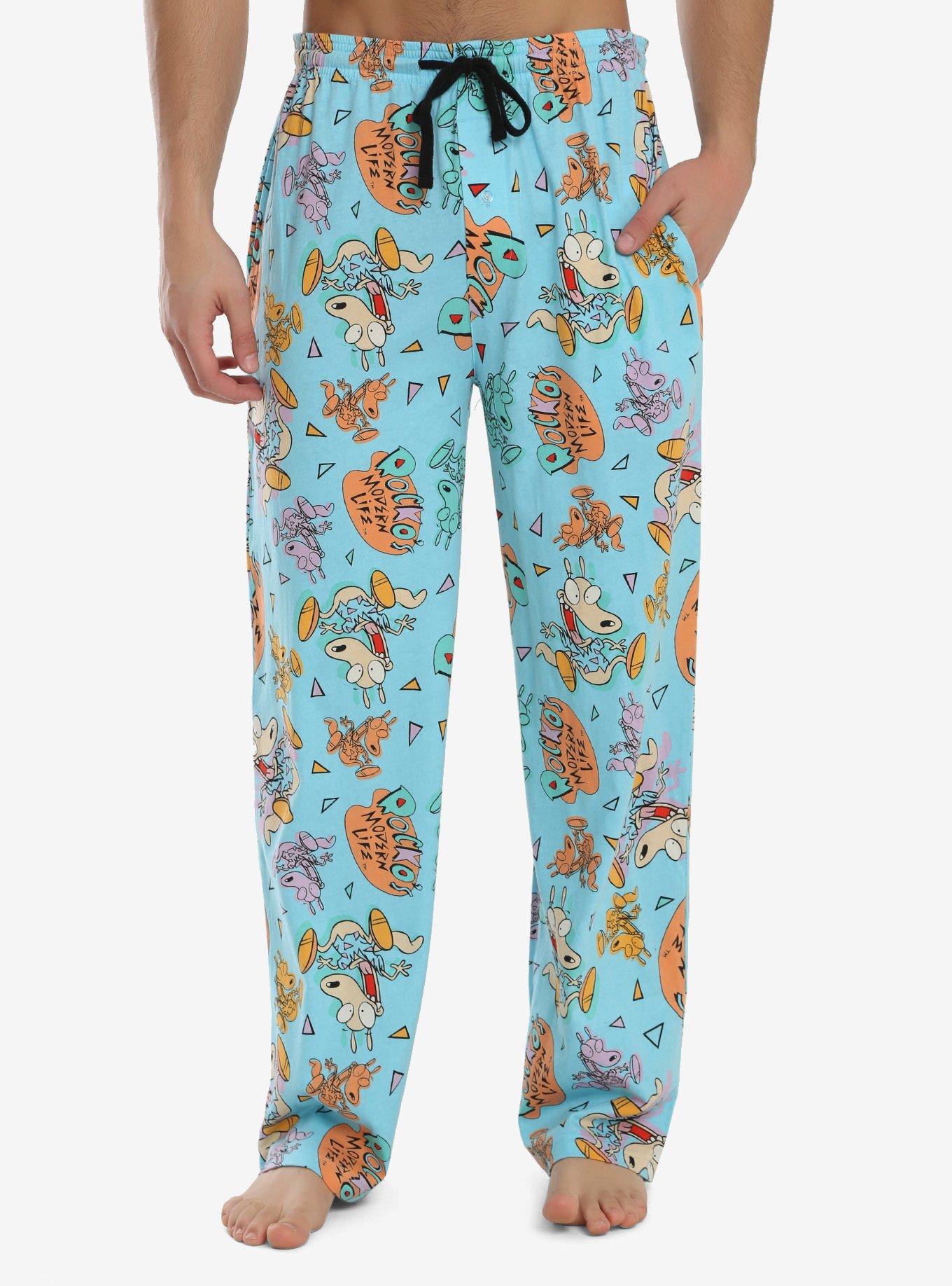 Rocko's Modern Life Rocko Print Guys Pajama Pants, BLUE, hi-res