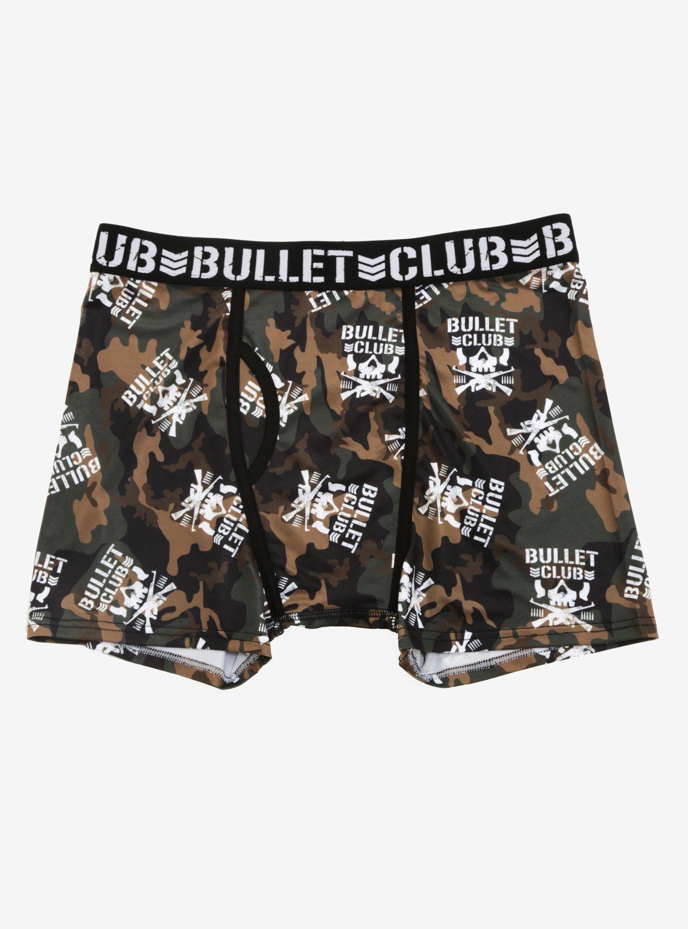 New Japan Pro-Wrestling Bullet Club Camouflage Boxer Briefs, BLACK, hi-res