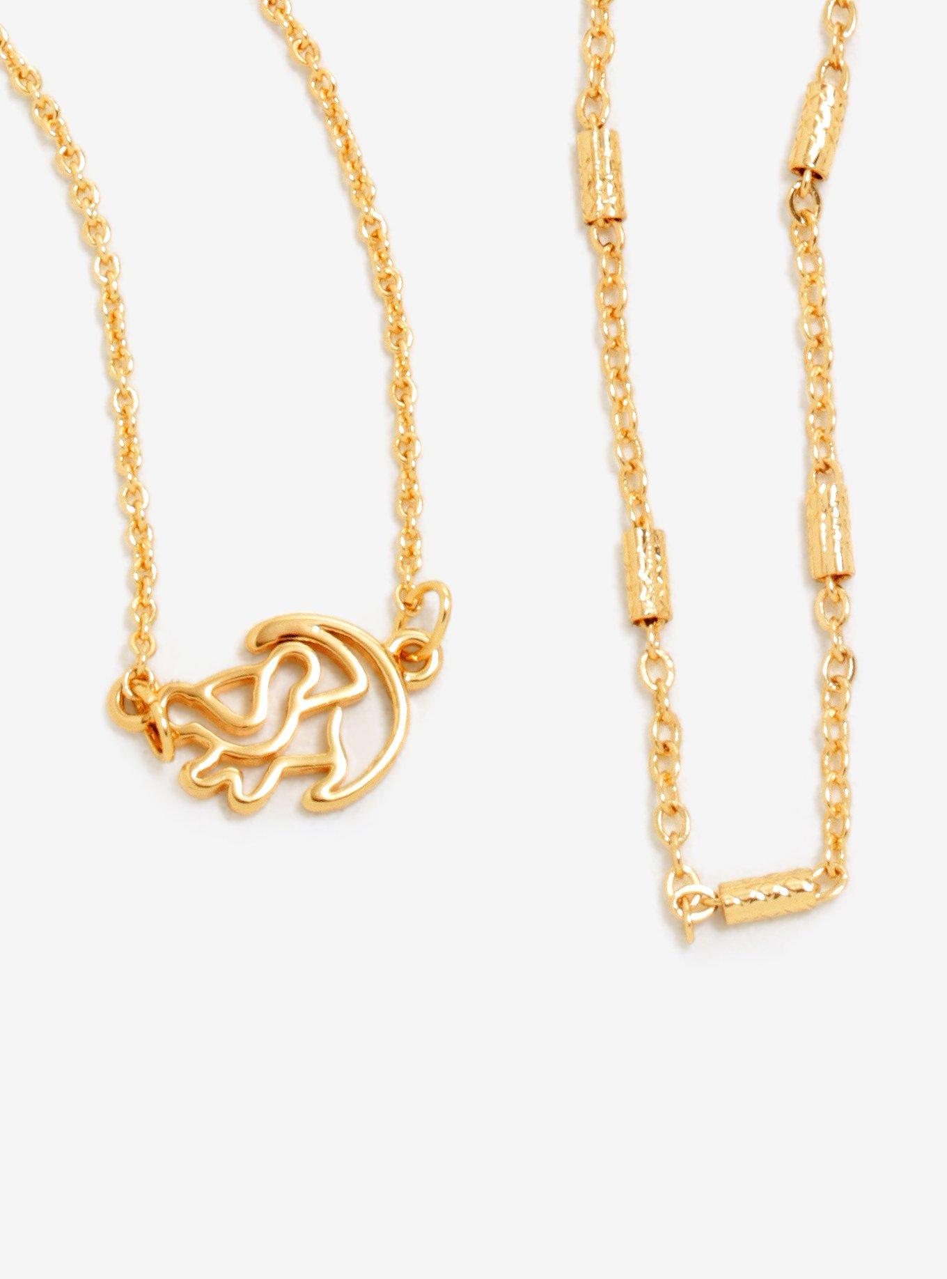 Disney The Lion King Simba Dainty Necklace Set, , hi-res