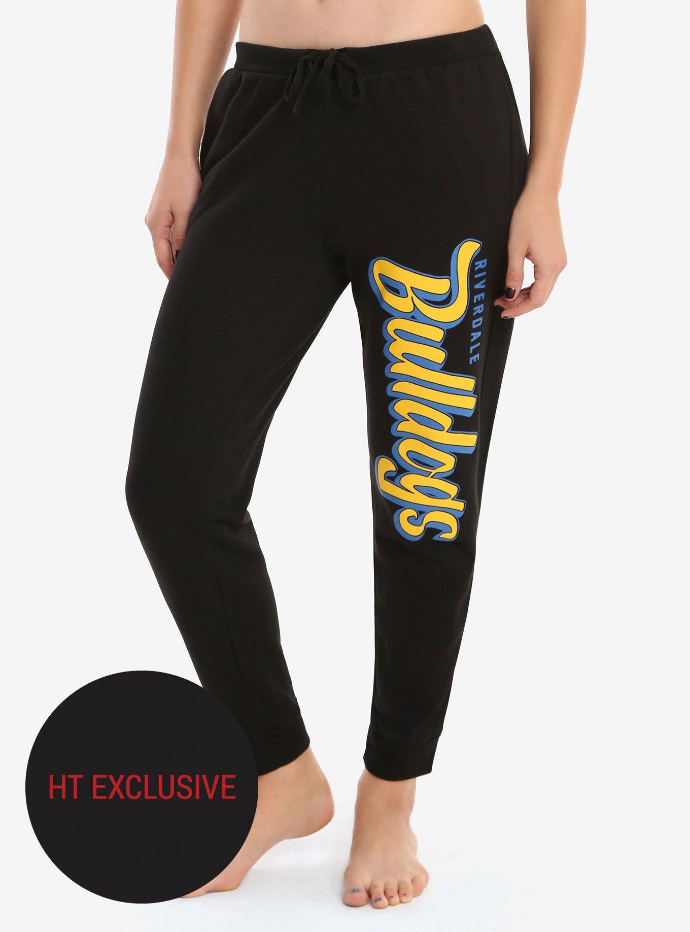 Riverdale Bulldogs Girls Jogger Pants Hot Topic Exclusive, BLACK, hi-res