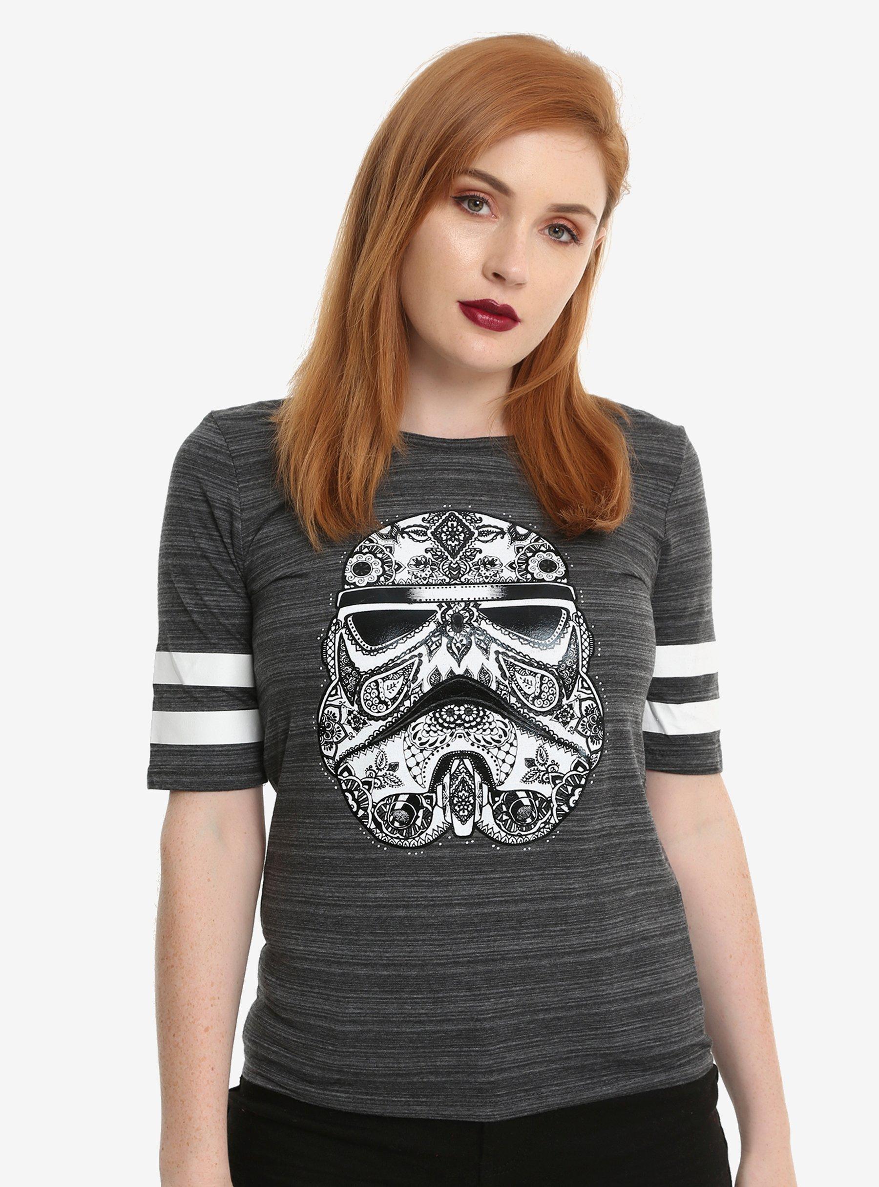 Star Wars Henna Stormtrooper Girls Athletic T-Shirt, BLACK, hi-res