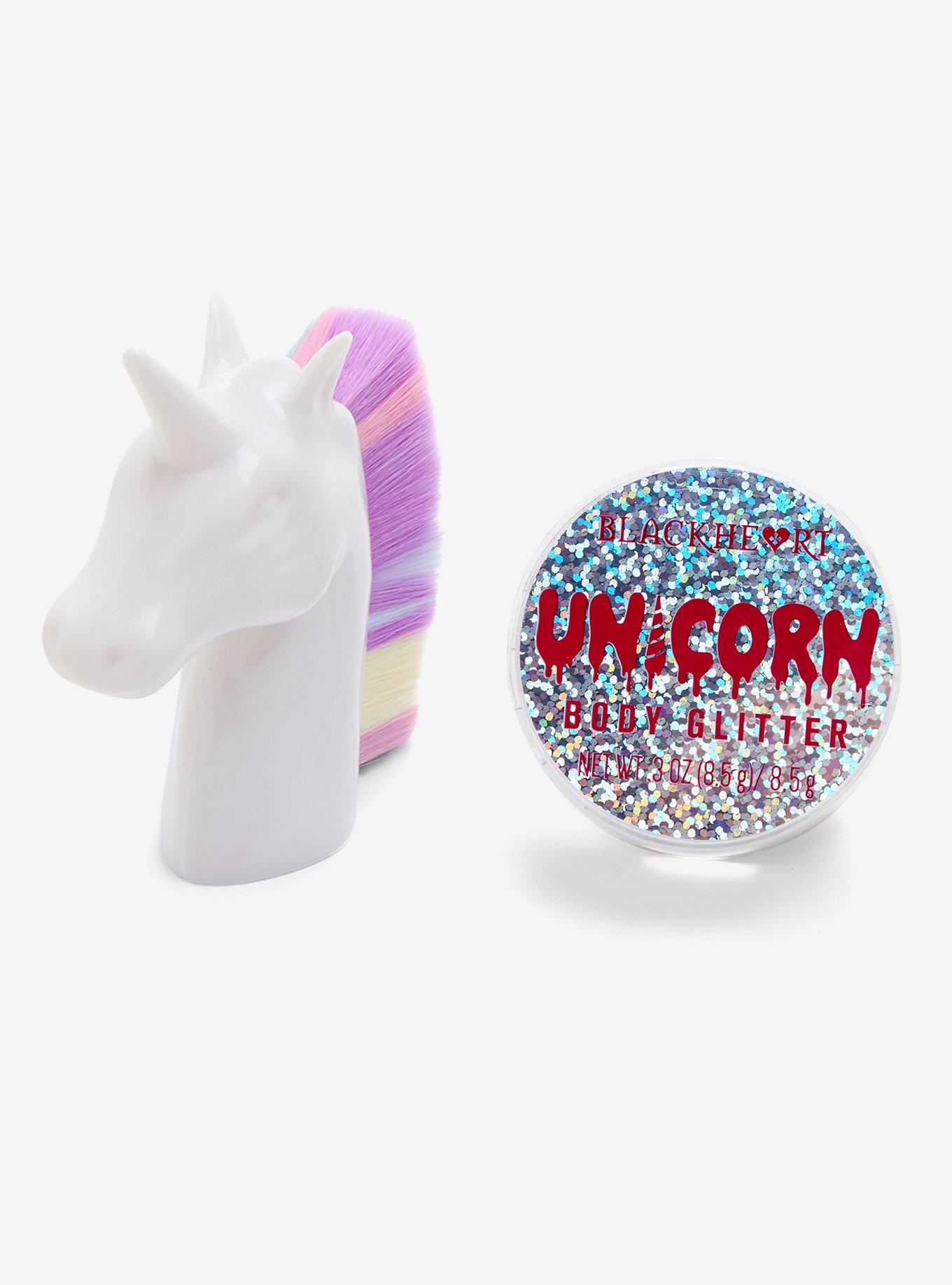 Blackheart Beauty Unicorn Kabuki Brush & Body Glitter, , hi-res