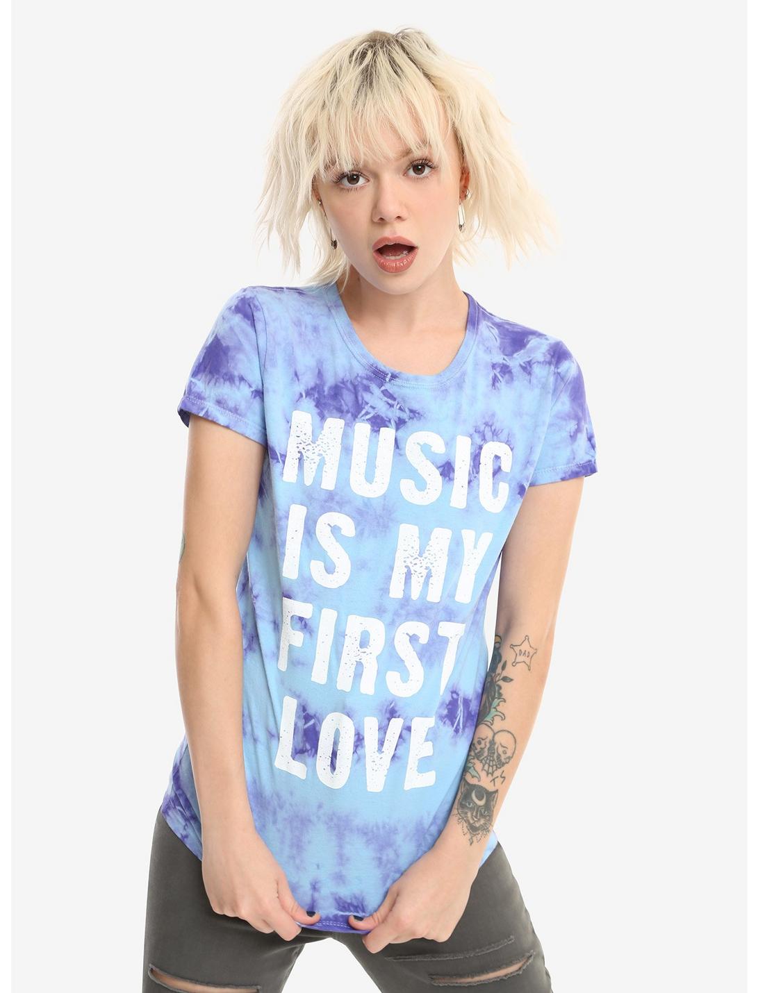 Music Is My First Love Tie Dye Girls T-Shirt, TIE DYE, hi-res