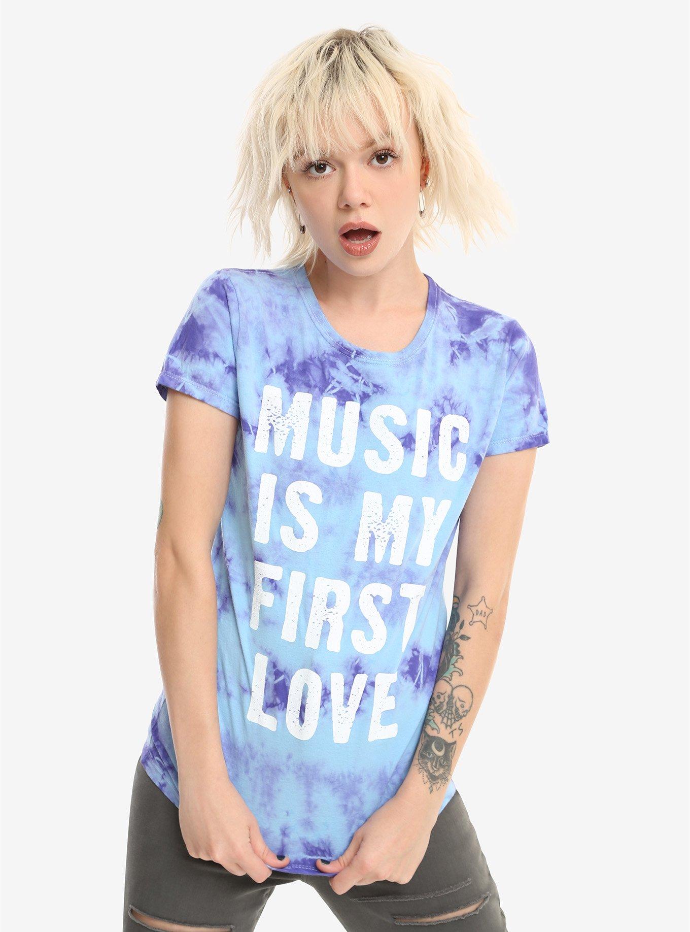 Music Is My First Love Tie Dye Girls T-Shirt, TIE DYE, hi-res