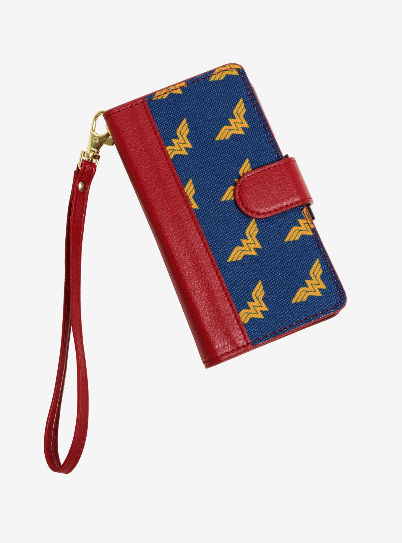 DC Comics Wonder Woman Gold Print Universal Phone Case Wallet - BoxLunch Exclusive, , hi-res