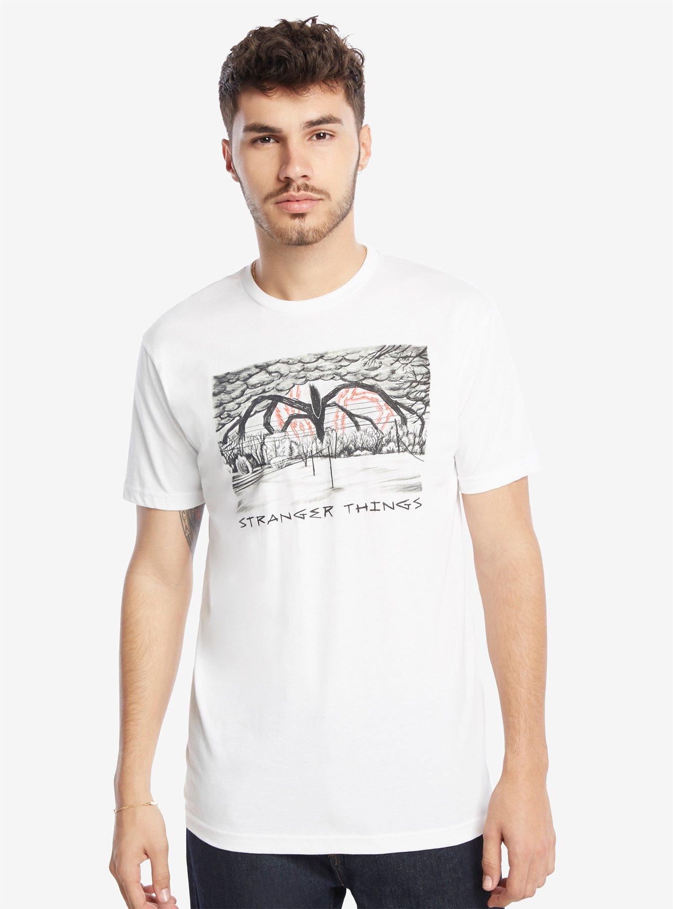 Stranger Things Sketch T-Shirt, WHITE, hi-res