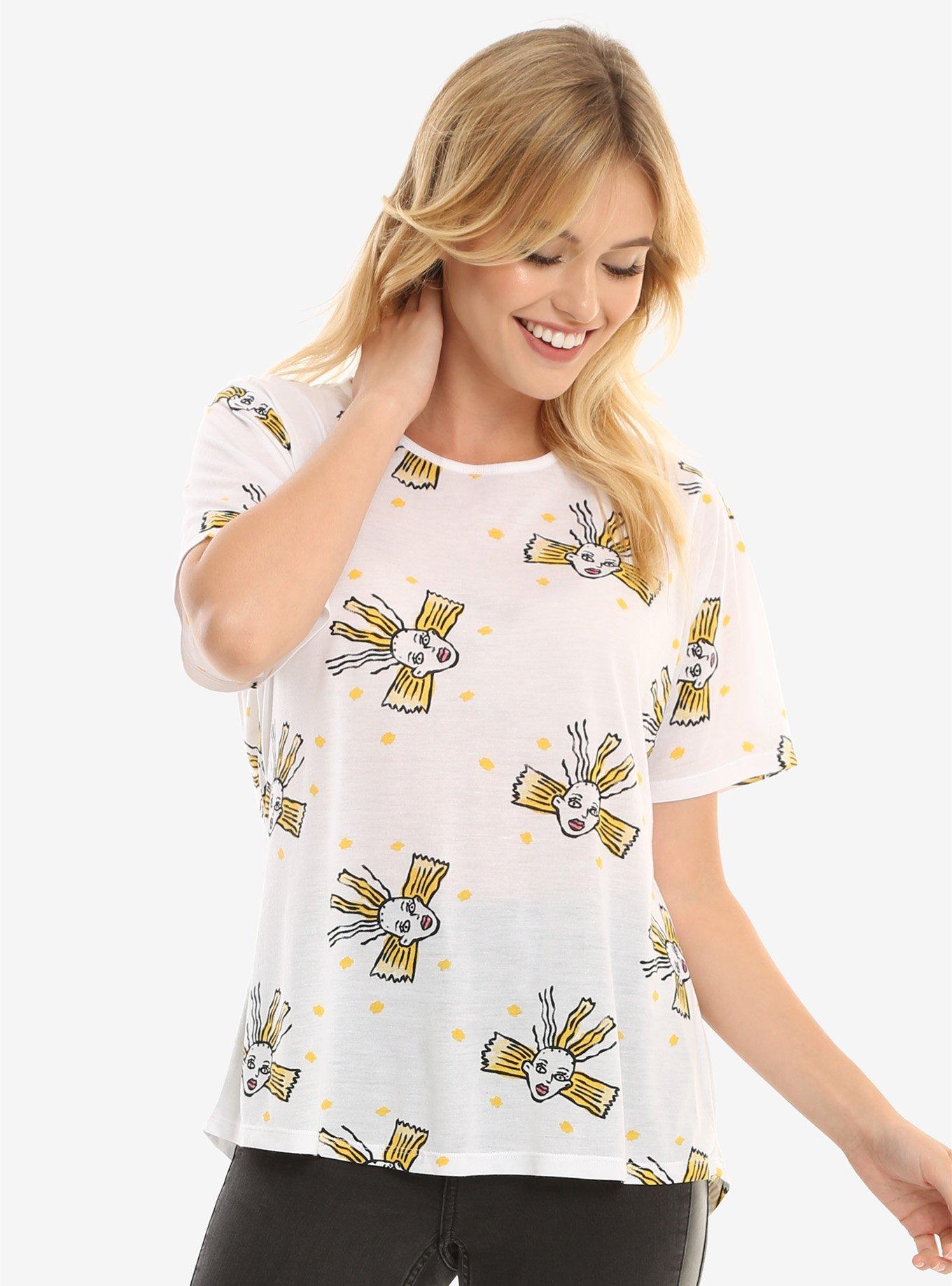 Rugrats Cynthia Allover Print Womens Tee, WHITE, hi-res