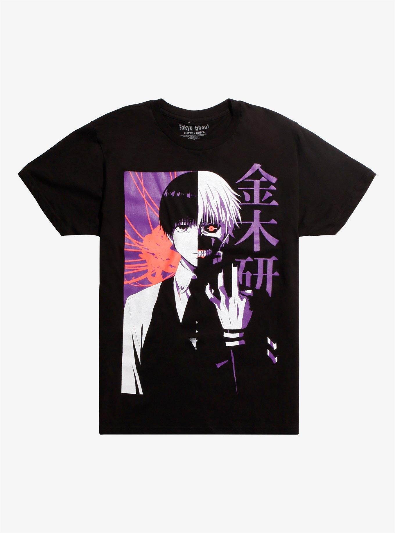 Tokyo Ghoul Kaneki Split Face T-Shirt, BLACK, hi-res