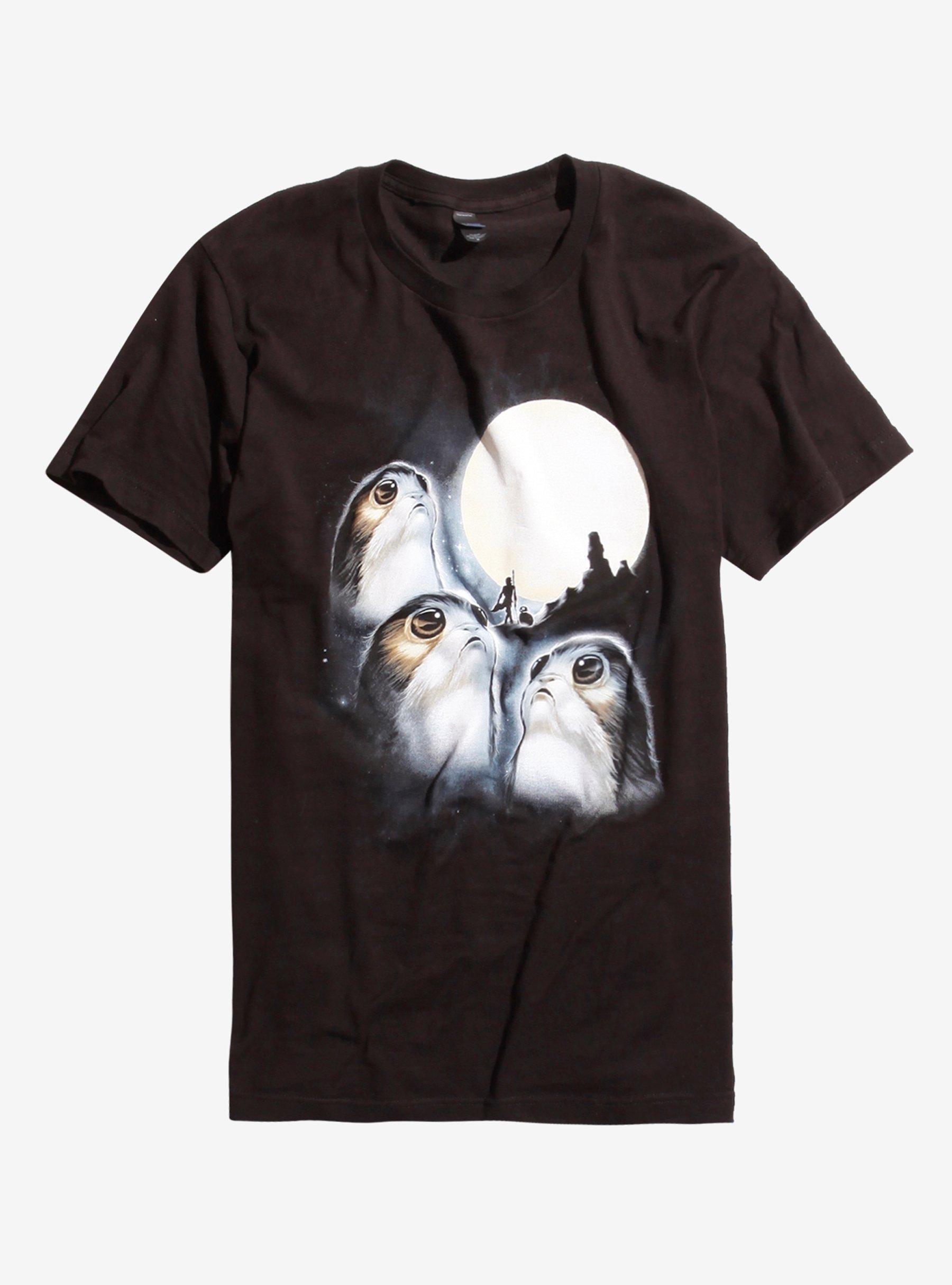 Star Wars: The Last Jedi 3 Porg Moon T-Shirt, BLACK, hi-res