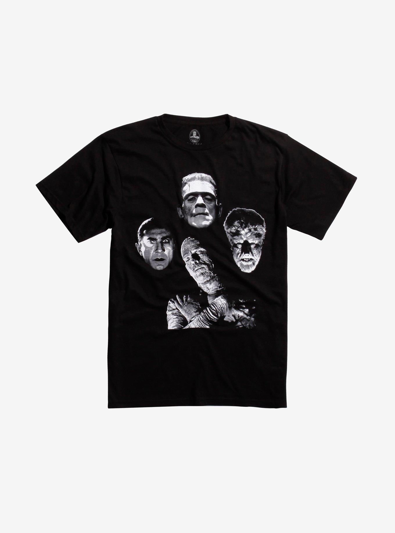 Rock Rebel Universal Monsters Faces T-Shirt, BLACK, hi-res