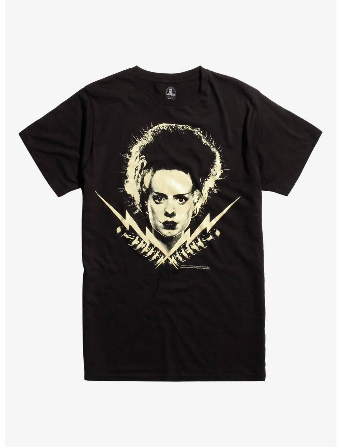 Rock Rebel Bride Of Frankenstein Bolts T-Shirt, BLACK, hi-res