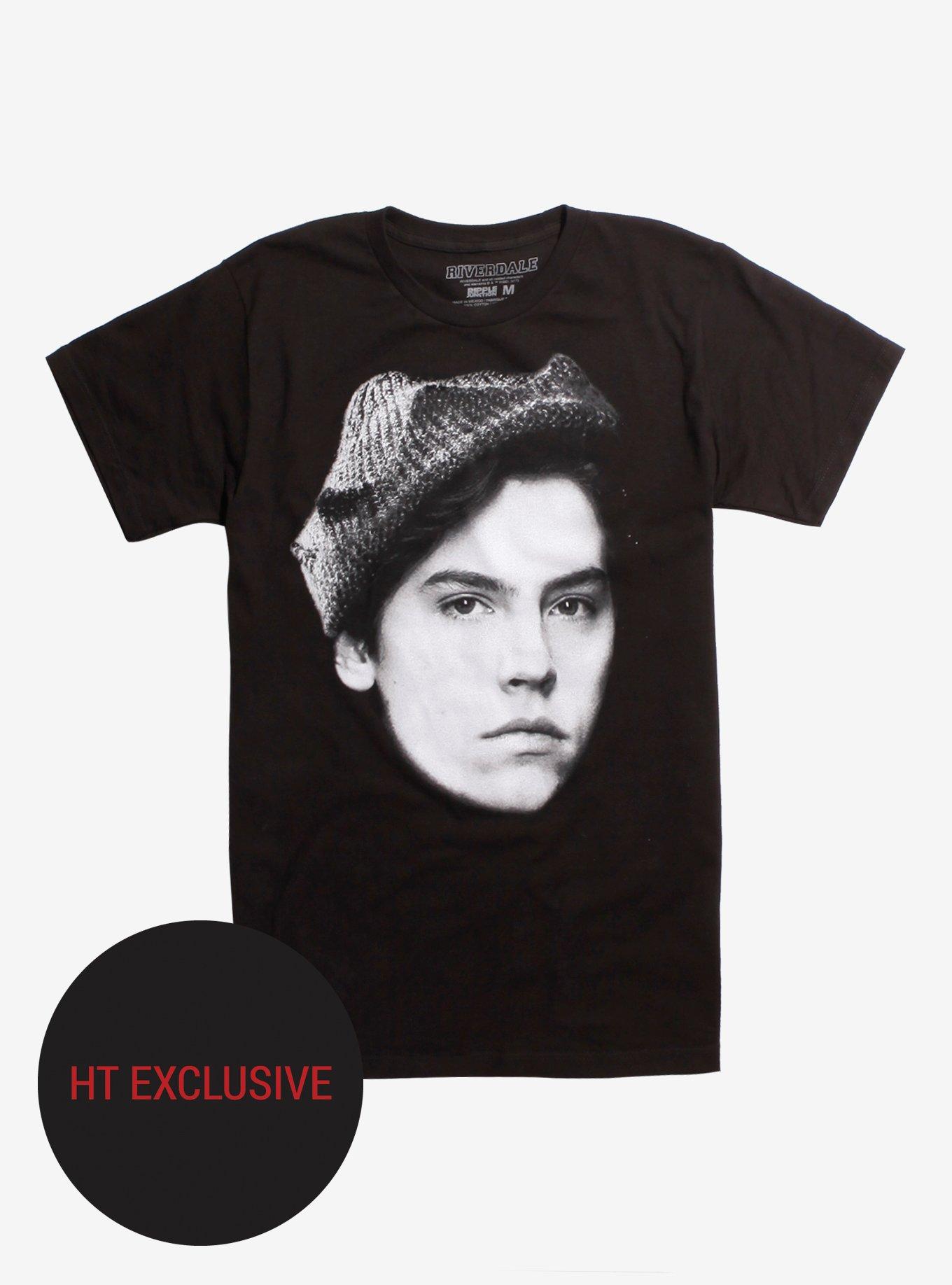 Riverdale Jughead Crown Beanie T-Shirt Hot Topic Exclusive, BLACK, hi-res