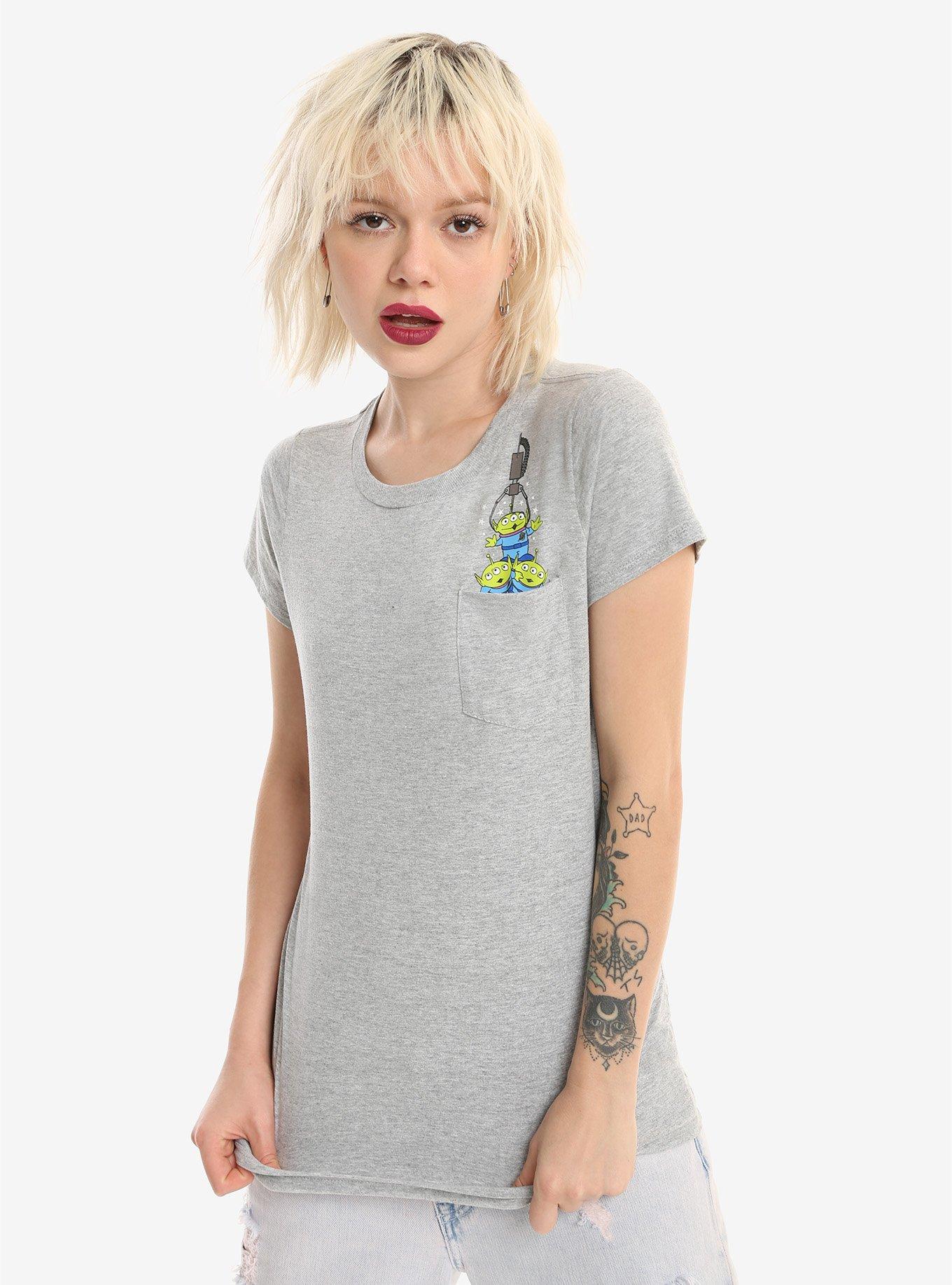 Disney Pixar Toy Story Alien Claw Pocket Girls T-Shirt, GREY, hi-res