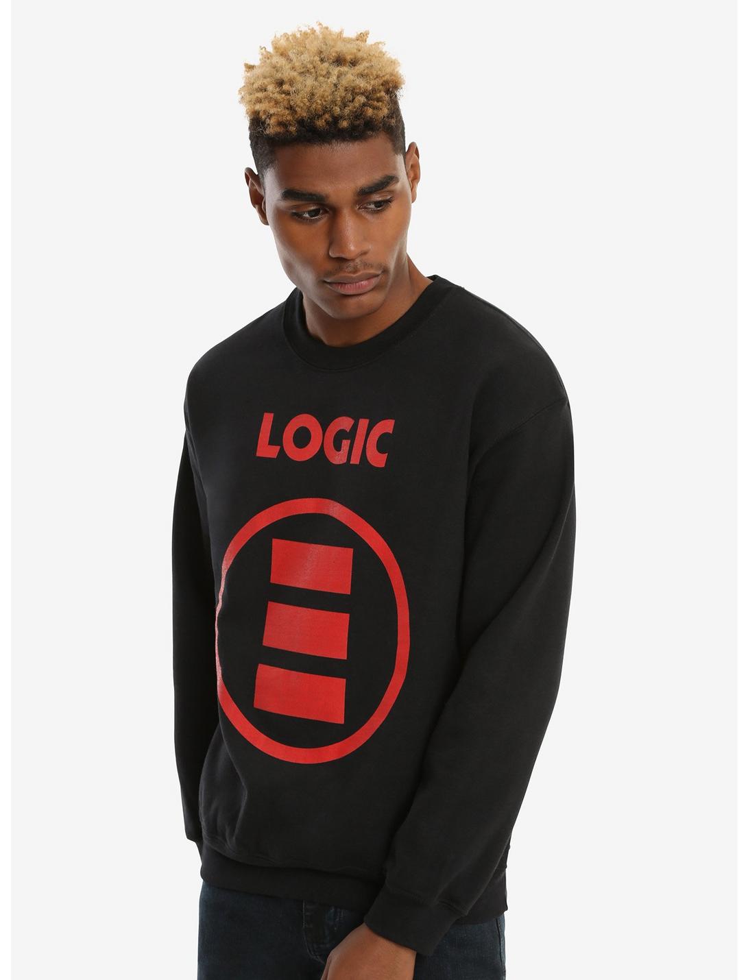 Logic Everybody E Logo Sweatshirt, BLACK, hi-res