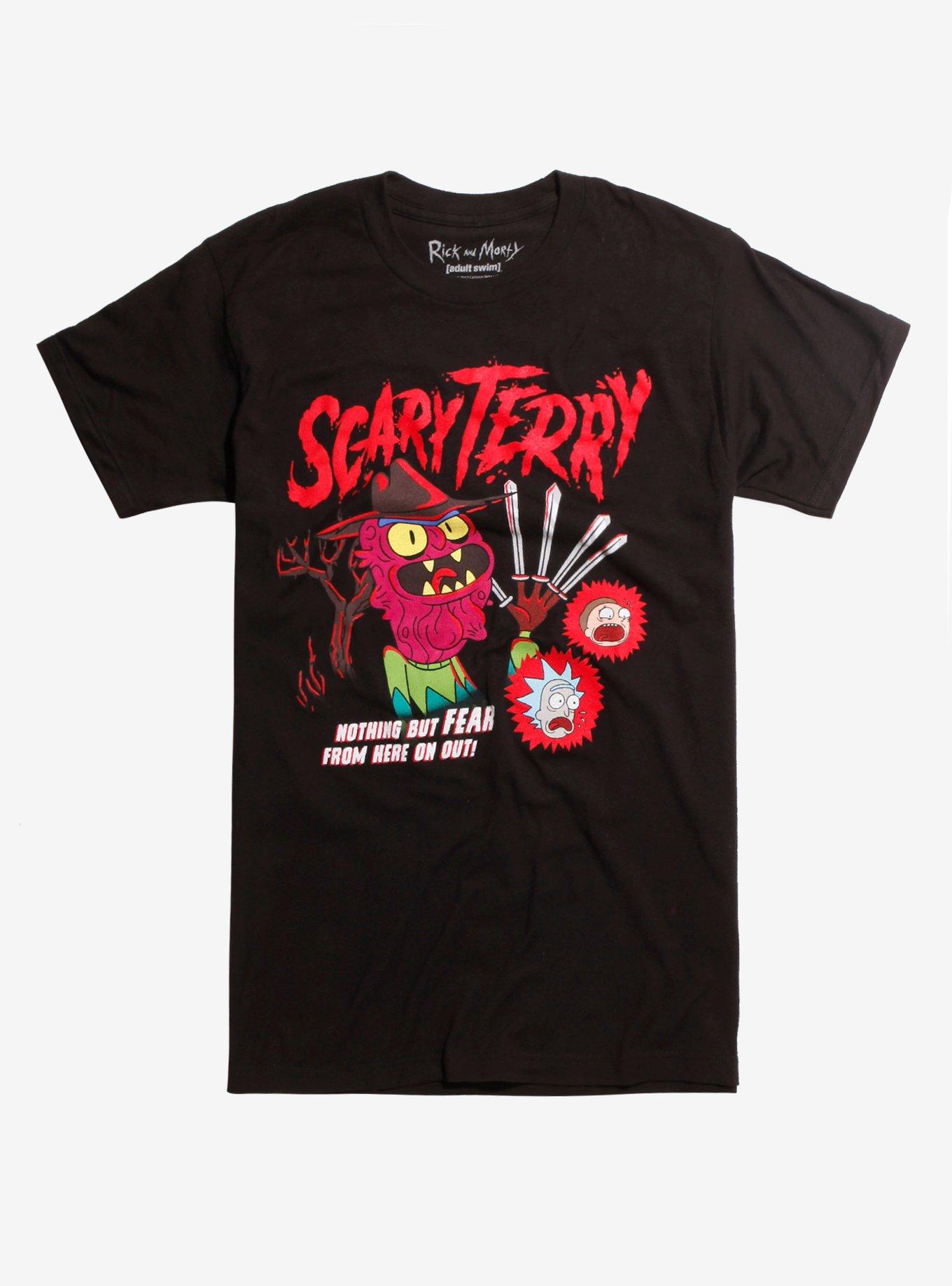 Rick And Morty Scary Terry T-Shirt, BLACK, hi-res