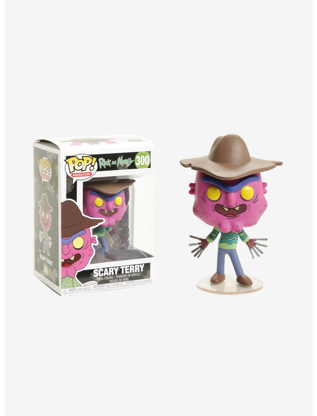#344 Animation x Rick & Morty Vinyl Figure POP 1 American Cartoon Themed Trading Card Bundle Funko Scary Terry BCC9P5785 Hot Topic Exclusive 