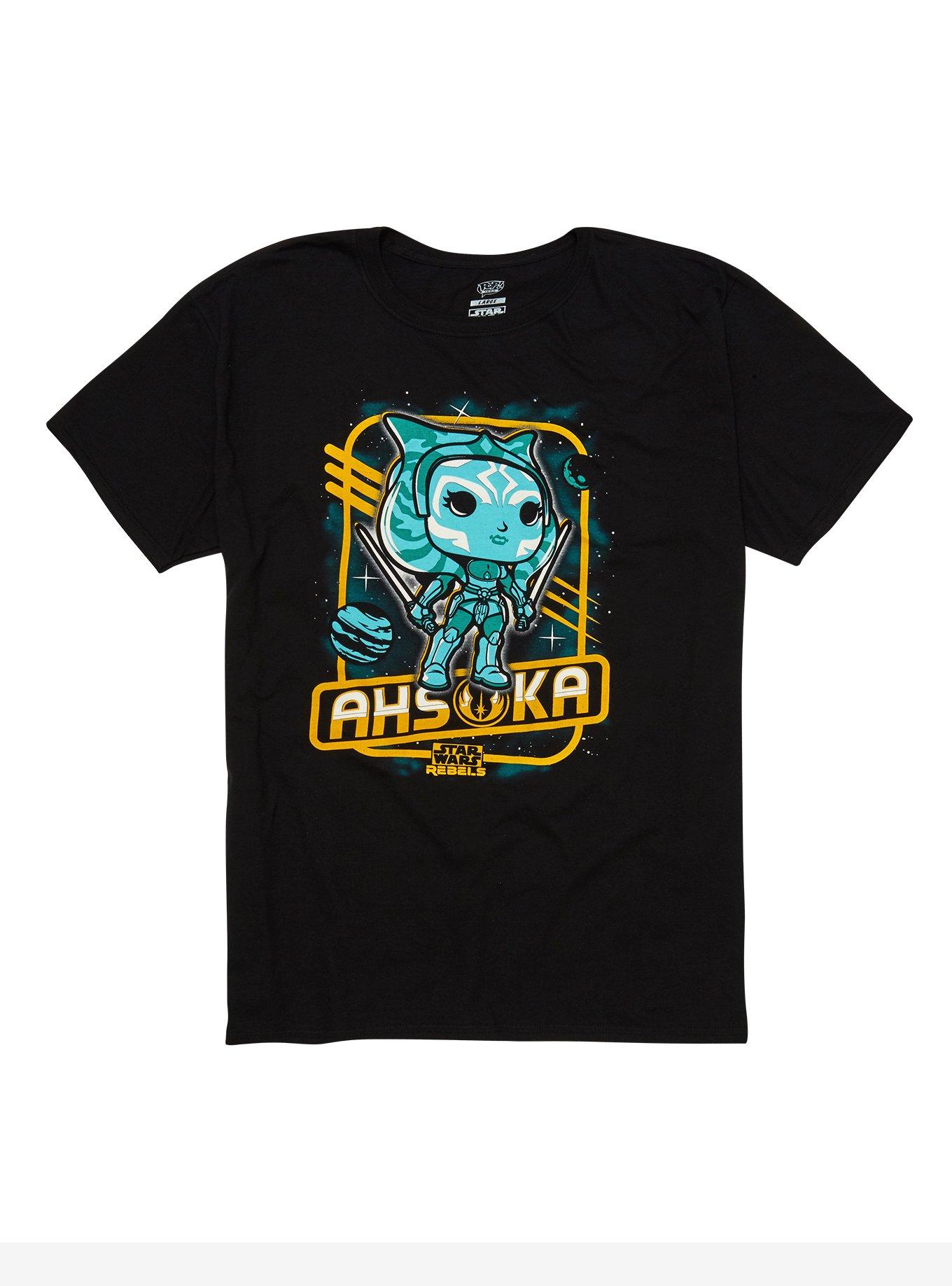 Funko Star Wars Rebels Pop! Tees Holographic Ahsoka T-Shirt, BLACK, hi-res