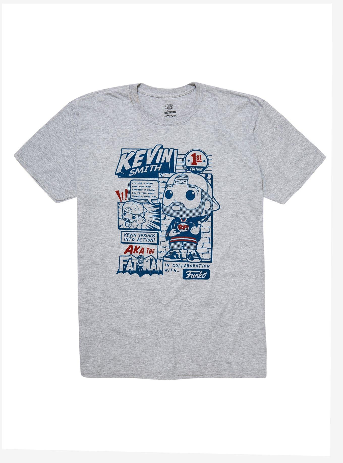 Funko Fat Man Kevin Smith Pop! Tees T-Shirt, GREY, hi-res