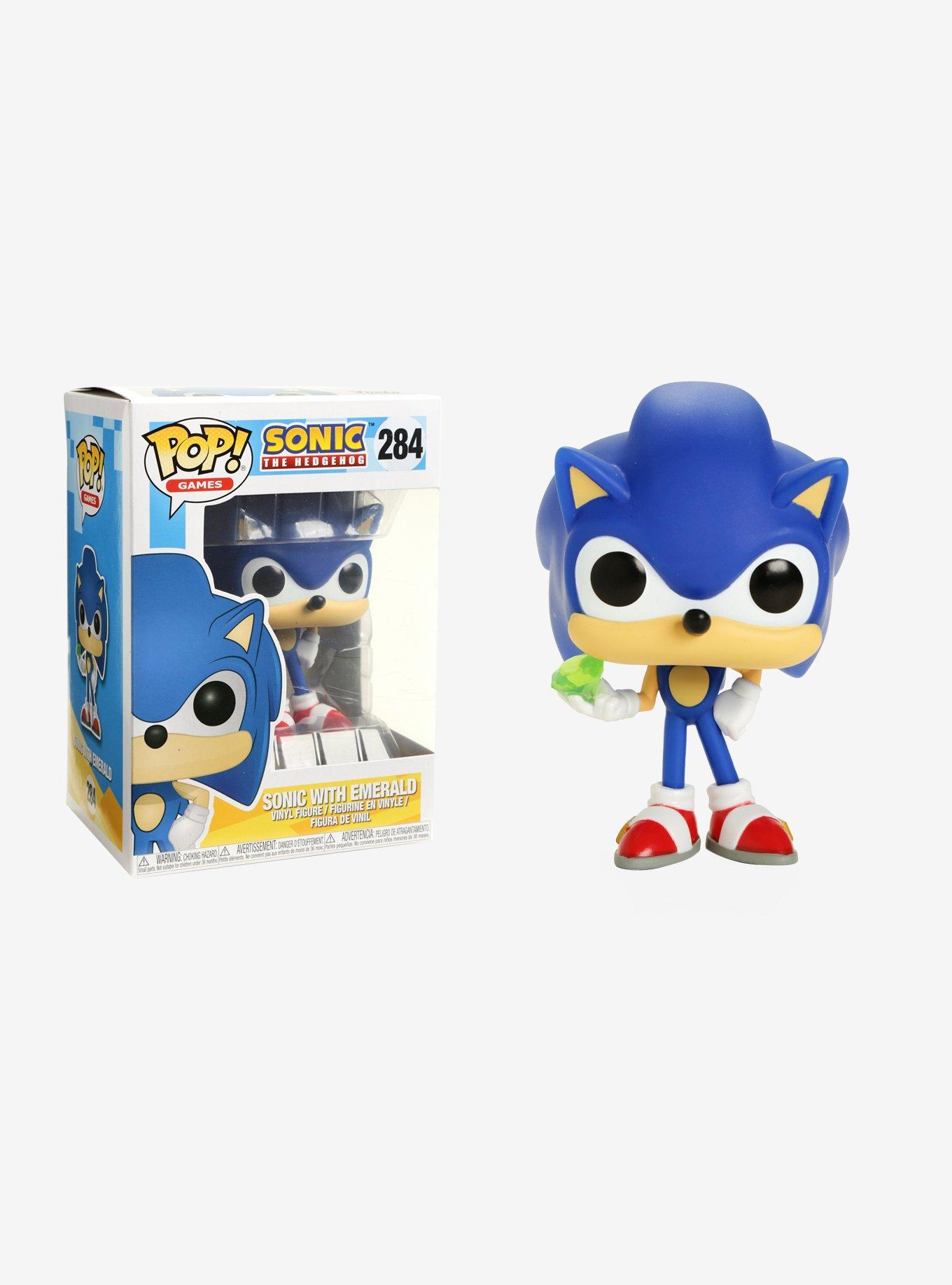 Funko Sonic The Hedgehog Pop! Games Sonic With Emerald Vinyl Figure, , hi-res