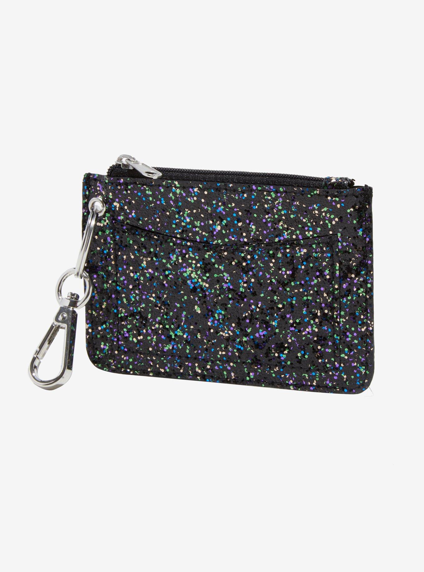 Black Glitter ID Wallet, , hi-res