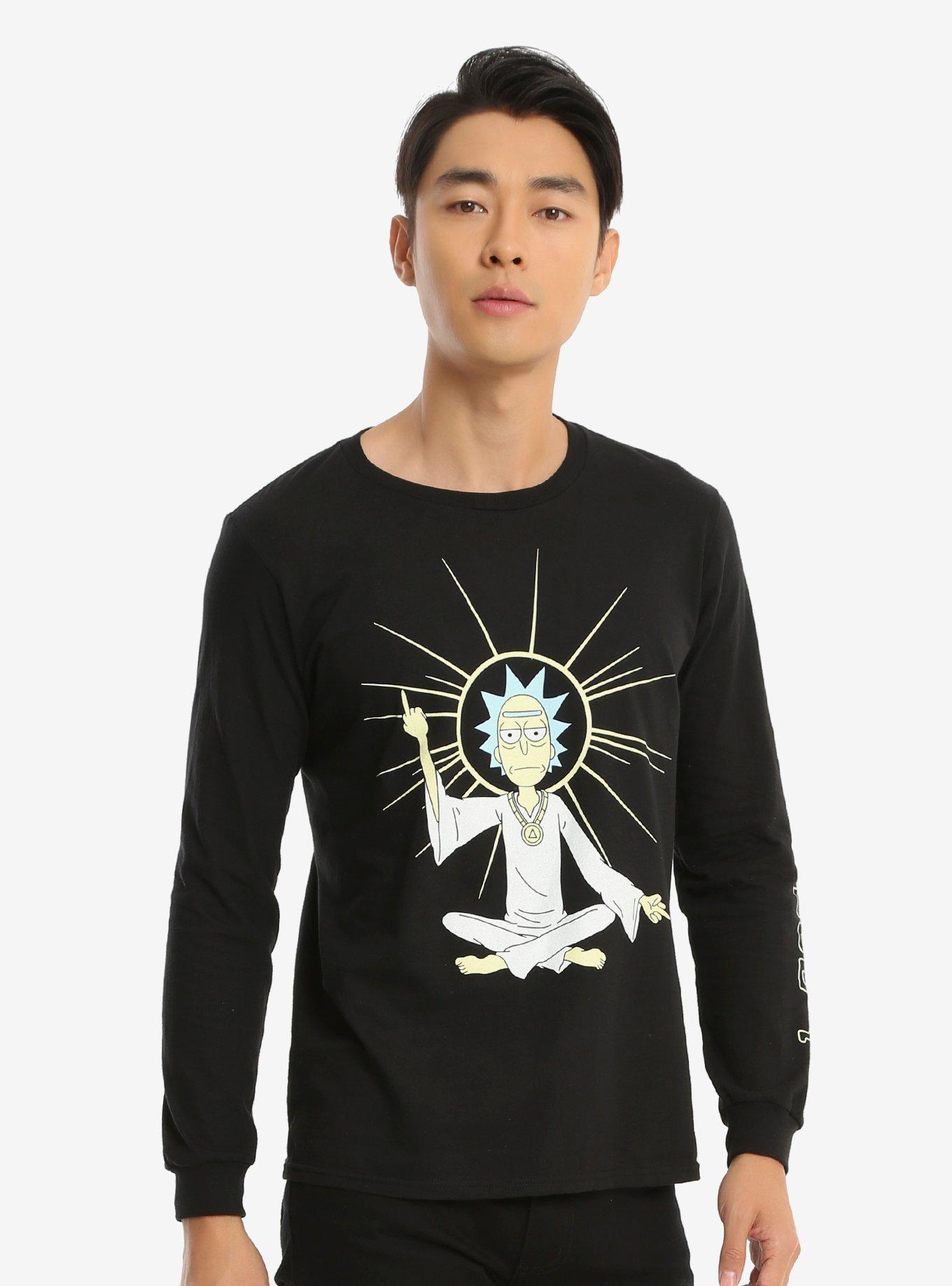 Rick And Morty Wormhole Long Sleeve T-Shirt - BoxLunch Exclusive, BLACK, hi-res