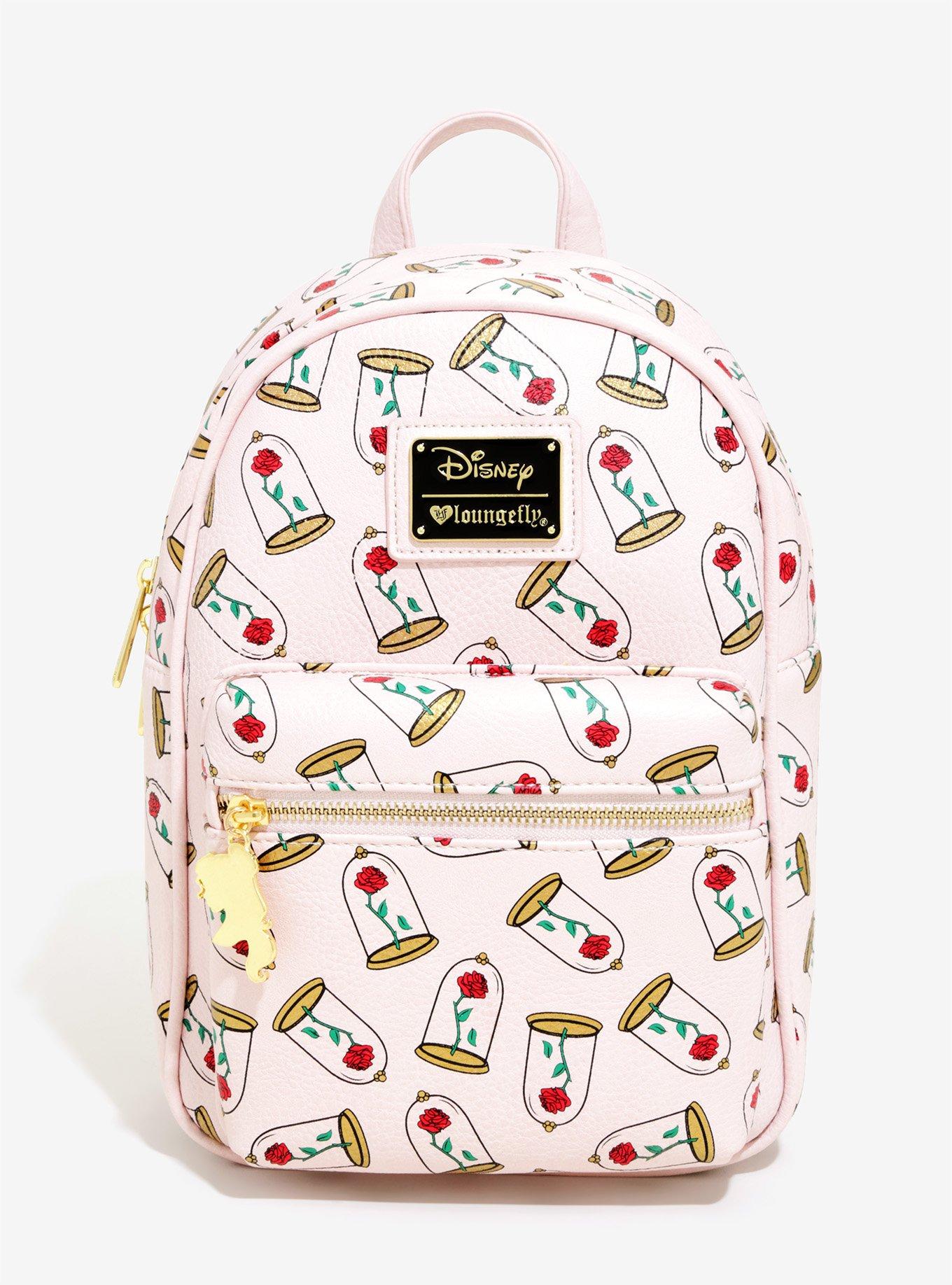 Loungefly disney beauty and the beast enchanted rose mini backpack on sale