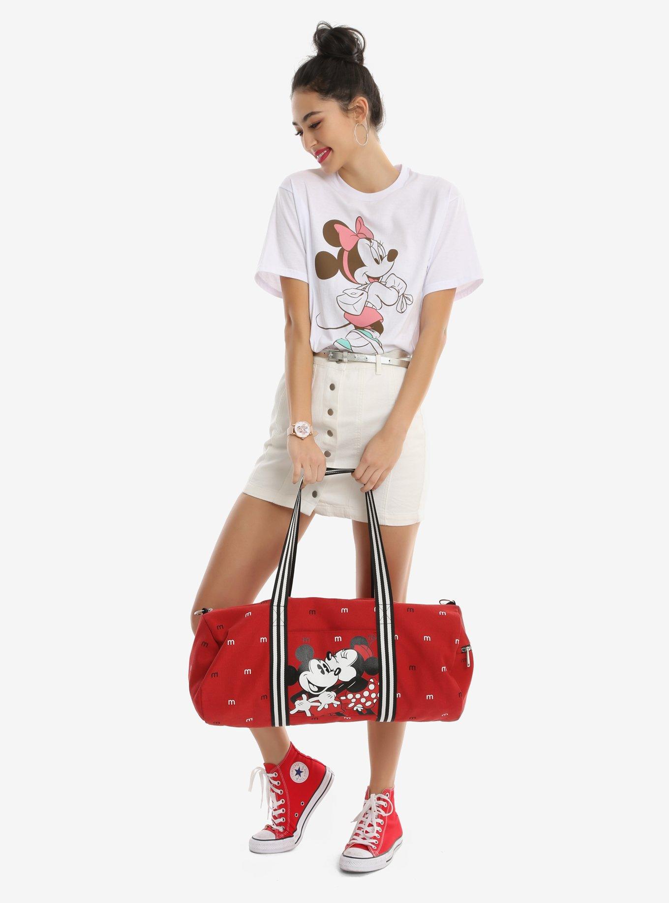 Loungefly Disney Mickey Mouse Minnie Aop Duffle Bag - Cream