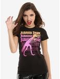 Jurassic Park T-Rex Repeat Logo Girls T-Shirt, BLACK, hi-res